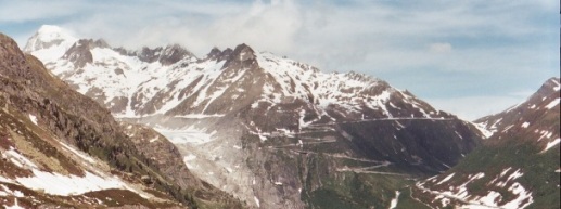 View of the Furkapass from the Grimselpass